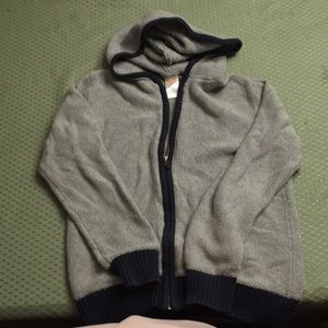 Gymboree Gray and Navy Zippered Hoodie